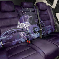 New Zealand Matariki Back Car Seat Cover Maori Tui Bird Purple Galaxy