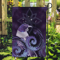 New Zealand Matariki Garden Flag Maori Tui Bird Purple Galaxy