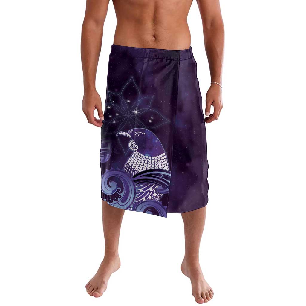 New Zealand Matariki Lavalava Maori Tui Bird Purple Galaxy