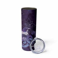 New Zealand Matariki Skinny Tumbler Maori Tui Bird Purple Galaxy