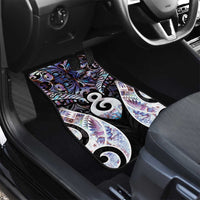 New Zealand Aotearoa Car Mats Pikorua Single Twist Pink Paua Shell DT05 - Polynesian Pride