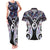 New Zealand Aotearoa Couples Matching Tank Maxi Dress and Hawaiian Shirt Pikorua Single Twist Pink Paua Shell