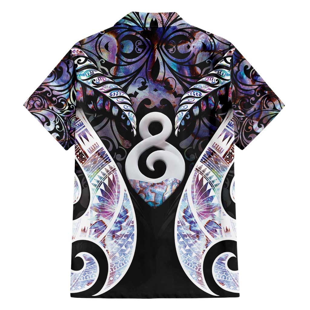 New Zealand Aotearoa Hawaiian Shirt Pikorua Single Twist Pink Paua Shell DT05 - Polynesian Pride