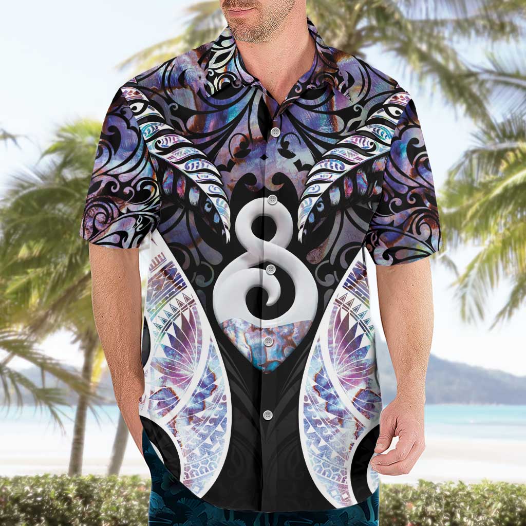 New Zealand Aotearoa Hawaiian Shirt Pikorua Single Twist Pink Paua Shell DT05 - Polynesian Pride
