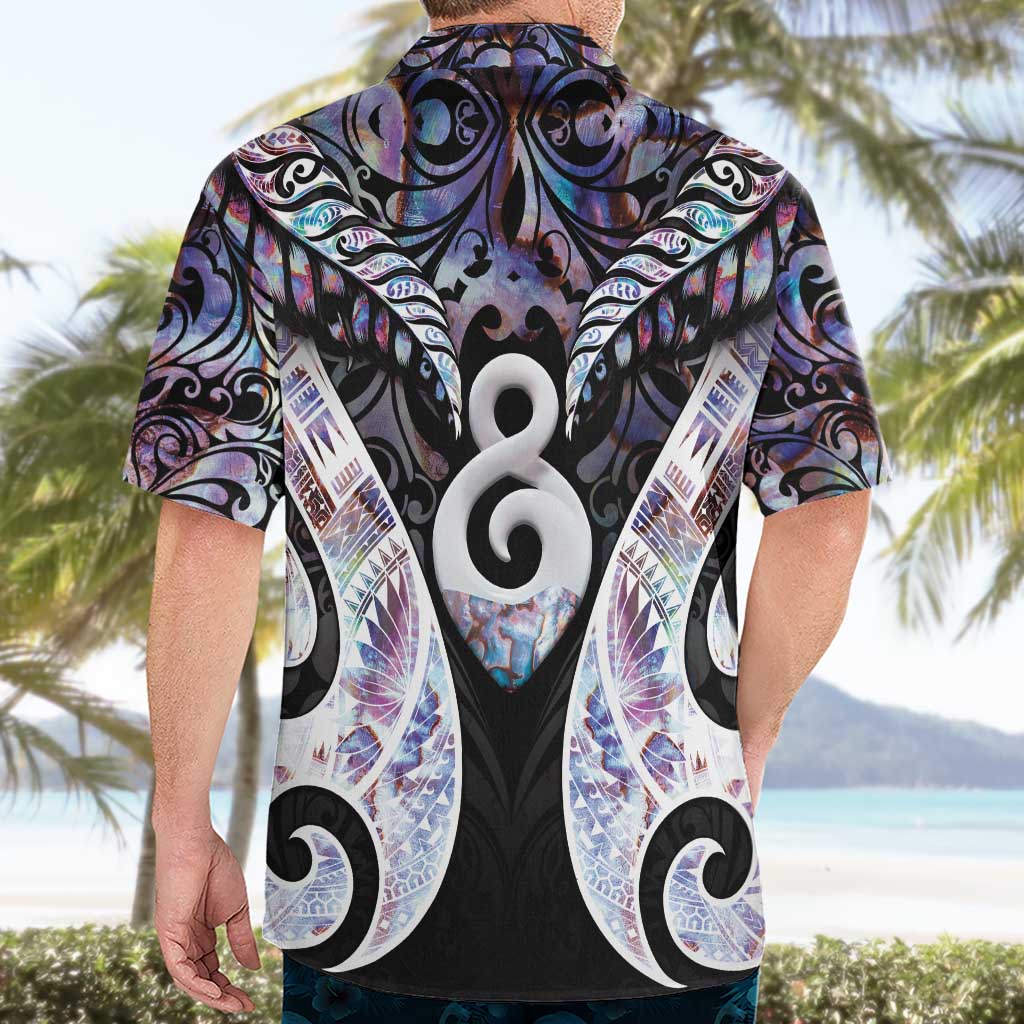 New Zealand Aotearoa Hawaiian Shirt Pikorua Single Twist Pink Paua Shell DT05 - Polynesian Pride