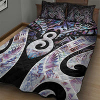 New Zealand Aotearoa Quilt Bed Set Pikorua Single Twist Pink Paua Shell