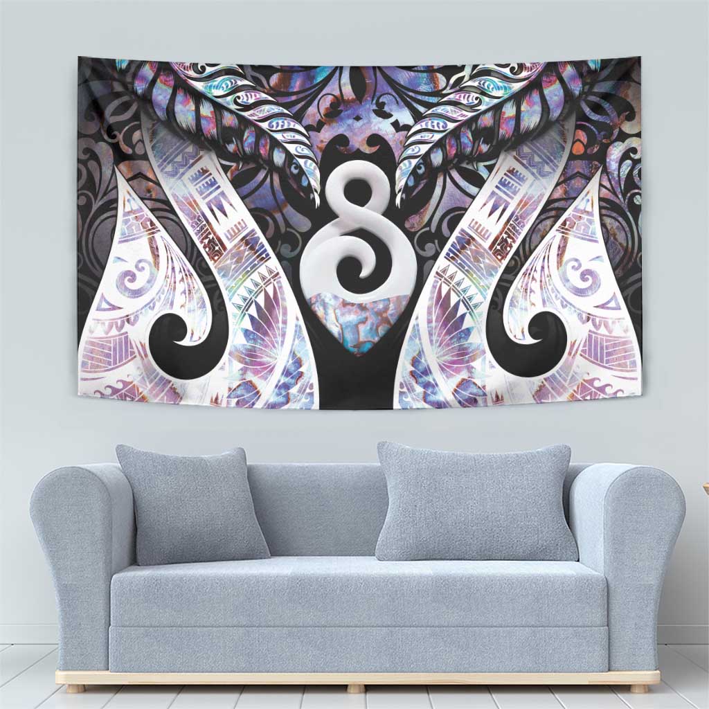 New Zealand Aotearoa Tapestry Pikorua Single Twist Pink Paua Shell