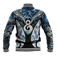New Zealand Aotearoa Baseball Jacket Pikorua Single Twist Green Paua Shell DT05 - Polynesian Pride