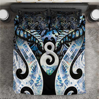 New Zealand Aotearoa Bedding Set Pikorua Single Twist Green Paua Shell