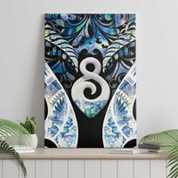 New Zealand Aotearoa Canvas Wall Art Pikorua Single Twist Green Paua Shell DT05 - Polynesian Pride