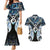 New Zealand Aotearoa Couples Matching Mermaid Dress and Hawaiian Shirt Pikorua Single Twist Green Paua Shell