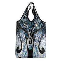 New Zealand Aotearoa Grocery Bag Pikorua Single Twist Green Paua Shell DT05 - Polynesian Pride