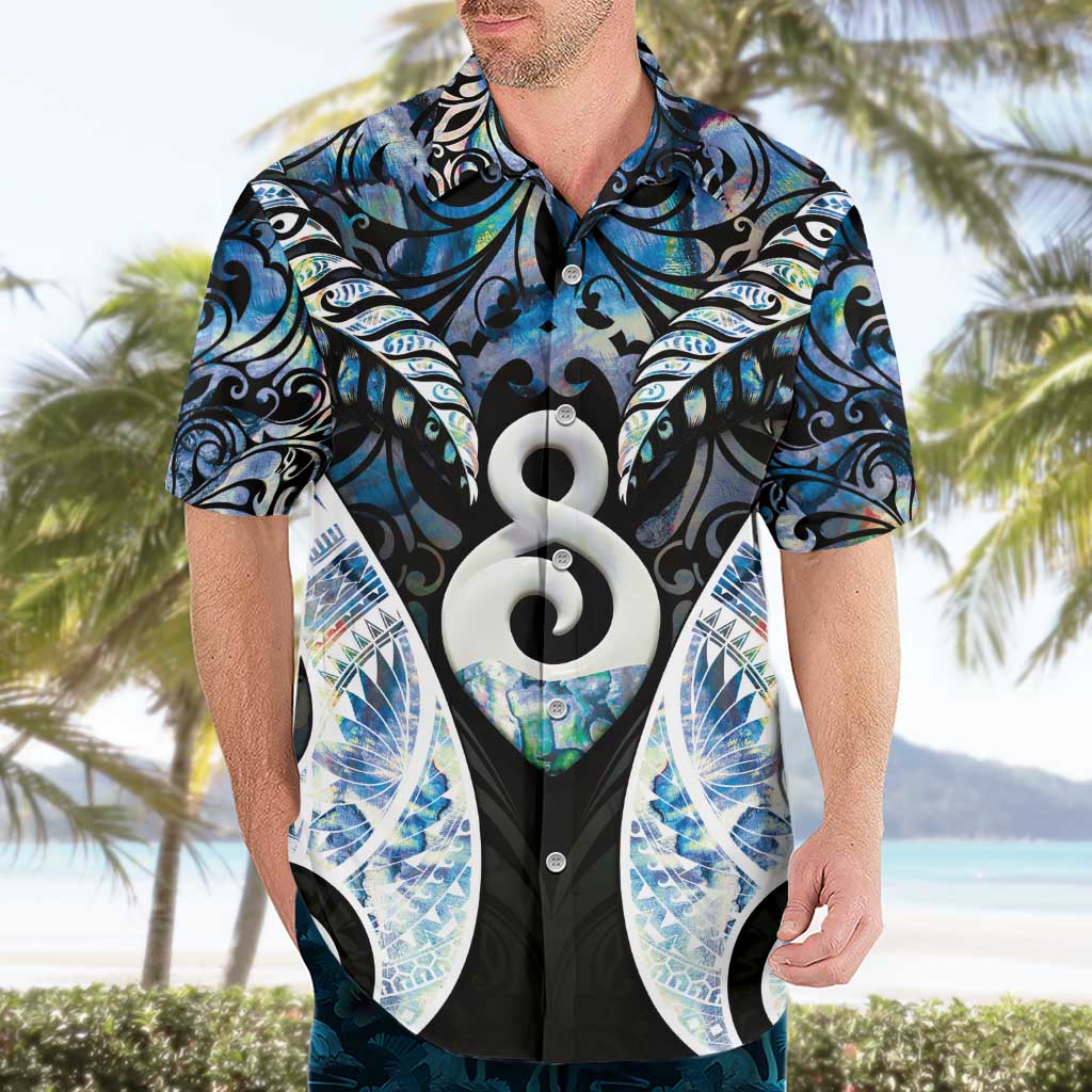 New Zealand Aotearoa Hawaiian Shirt Pikorua Single Twist Green Paua Shell DT05 - Polynesian Pride