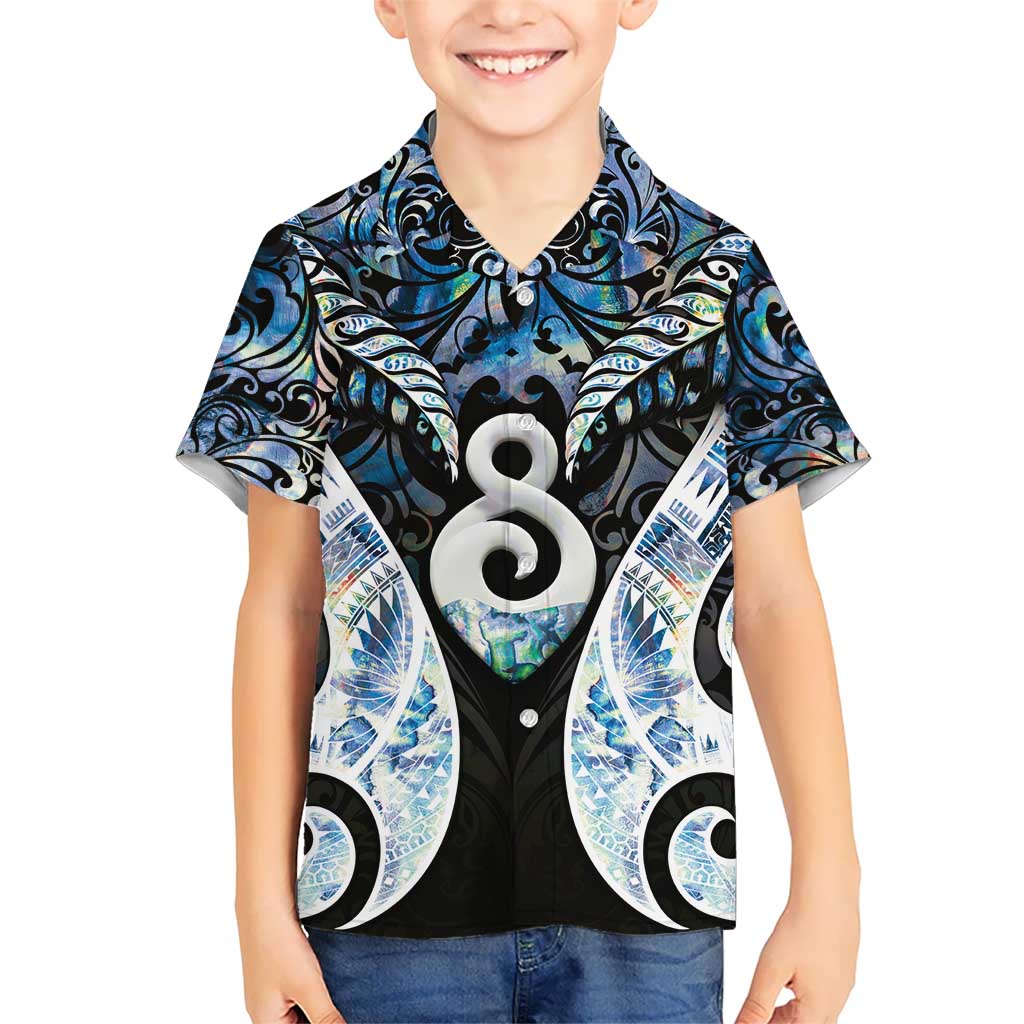New Zealand Aotearoa Hawaiian Shirt Pikorua Single Twist Green Paua Shell DT05 - Polynesian Pride
