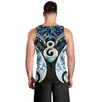 New Zealand Aotearoa Men Tank Top Pikorua Single Twist Green Paua Shell DT05 - Polynesian Pride