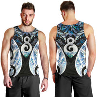 New Zealand Aotearoa Men Tank Top Pikorua Single Twist Green Paua Shell DT05 - Polynesian Pride