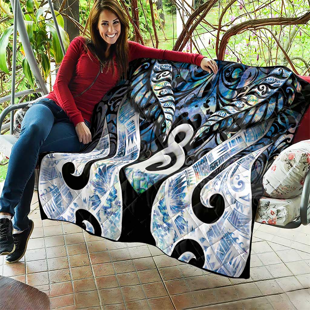 New Zealand Aotearoa Quilt Pikorua Single Twist Green Paua Shell