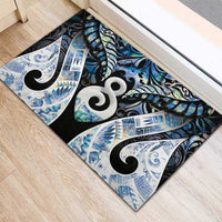 New Zealand Aotearoa Rubber Doormat Pikorua Single Twist Green Paua Shell DT05 - Polynesian Pride