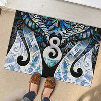 New Zealand Aotearoa Rubber Doormat Pikorua Single Twist Green Paua Shell DT05 - Polynesian Pride