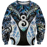 New Zealand Aotearoa Sweatshirt Pikorua Single Twist Green Paua Shell