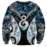 New Zealand Aotearoa Sweatshirt Pikorua Single Twist Green Paua Shell