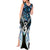 New Zealand Aotearoa Tank Maxi Dress Pikorua Single Twist Green Paua Shell