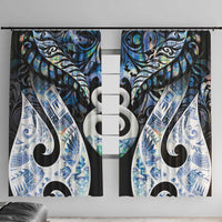 New Zealand Aotearoa Window Curtain Pikorua Single Twist Green Paua Shell