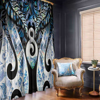 New Zealand Aotearoa Window Curtain Pikorua Single Twist Green Paua Shell