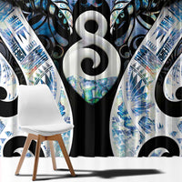 New Zealand Aotearoa Window Curtain Pikorua Single Twist Green Paua Shell