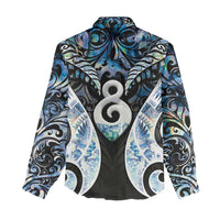 New Zealand Aotearoa Women Casual Shirt Pikorua Single Twist Green Paua Shell