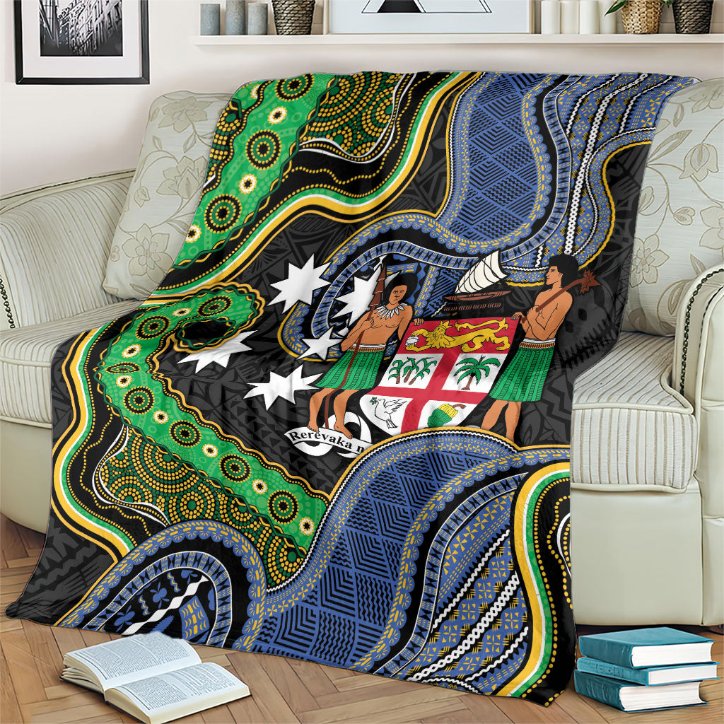 South Sea Islanders And Fiji Blanket Fijian Coat Of Arms And Southern Cross DT05 - Polynesian Pride
