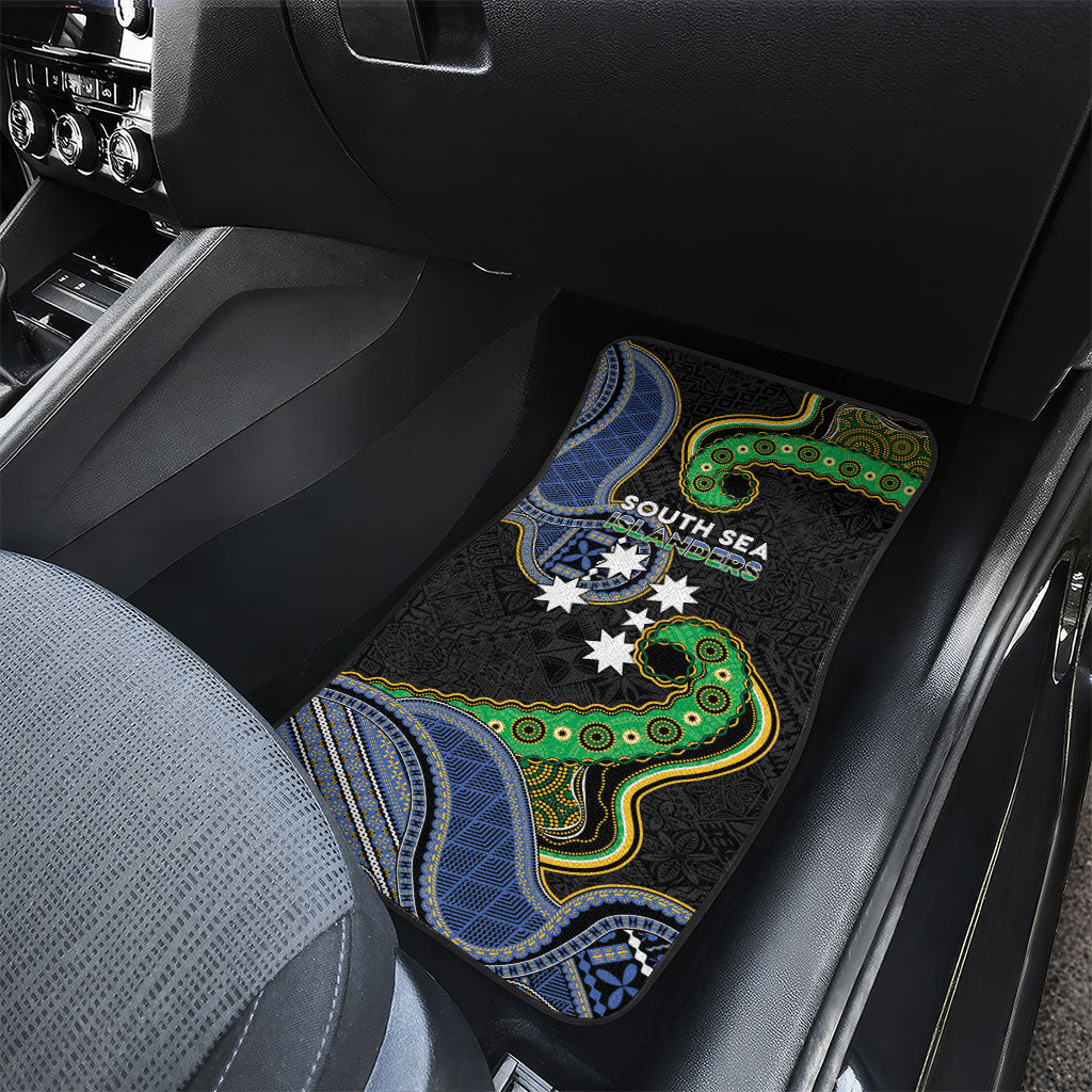 South Sea Islanders And Fiji Car Mats Fijian Coat Of Arms And Southern Cross DT05 - Polynesian Pride