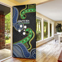 South Sea Islanders And Fiji Door Cover Fijian Coat Of Arms And Southern Cross DT05 - Polynesian Pride