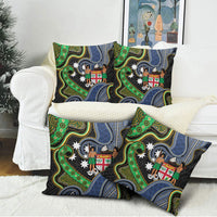 South Sea Islanders And Fiji Pillow Cover Fijian Coat Of Arms And Southern Cross DT05 - Polynesian Pride