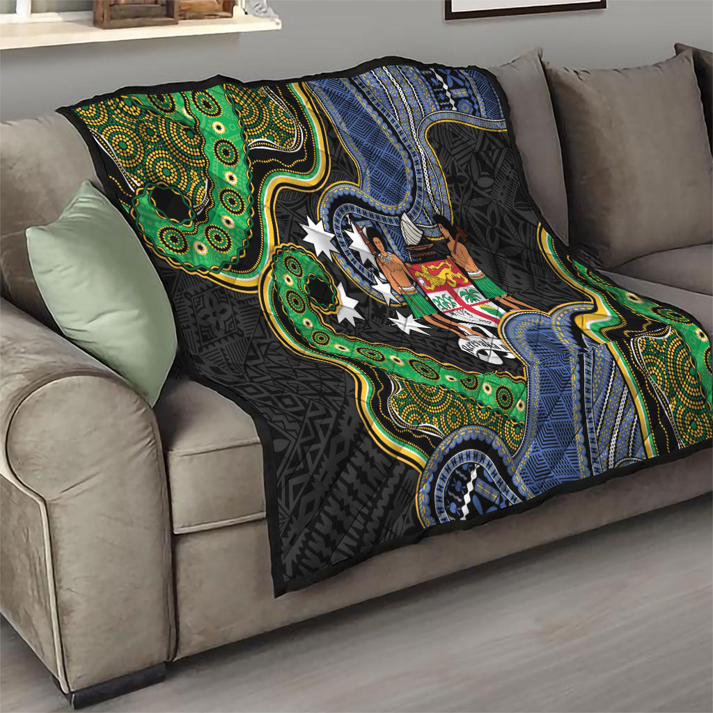 South Sea Islanders And Fiji Quilt Fijian Coat Of Arms And Southern Cross DT05 - Polynesian Pride