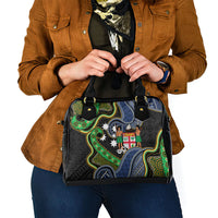 South Sea Islanders And Fiji Shoulder Handbag Fijian Coat Of Arms And Southern Cross DT05 - Polynesian Pride