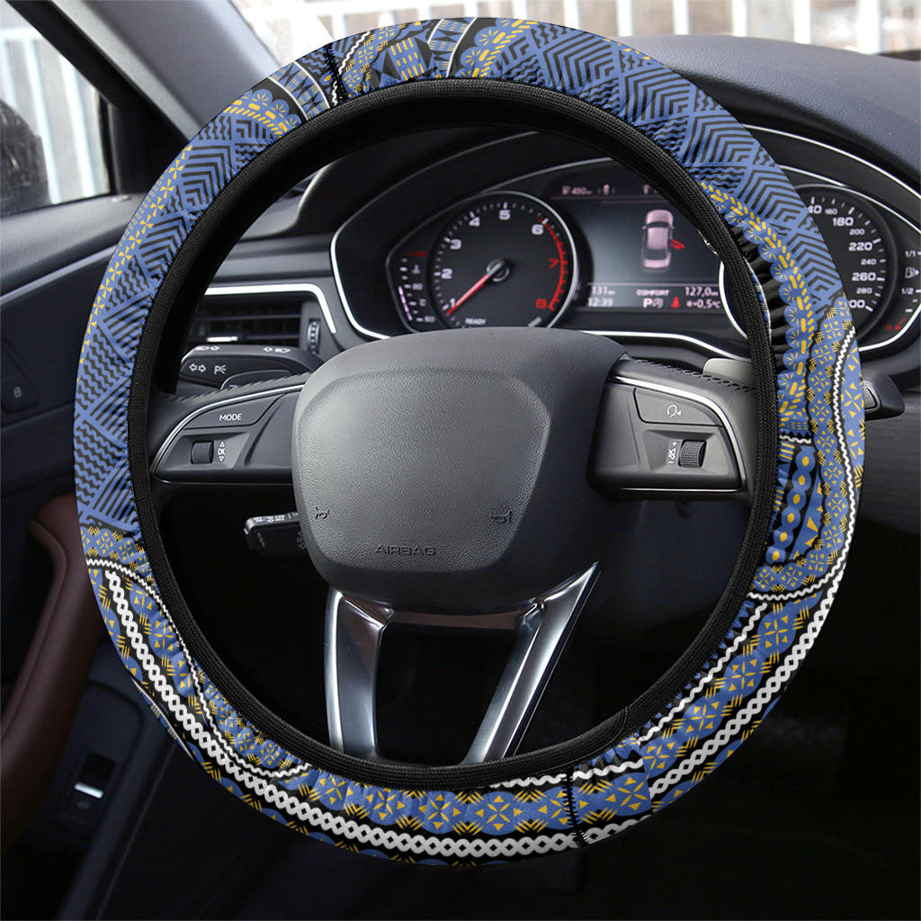 South Sea Islanders And Fiji Steering Wheel Cover Fijian Coat Of Arms And Southern Cross DT05 - Polynesian Pride