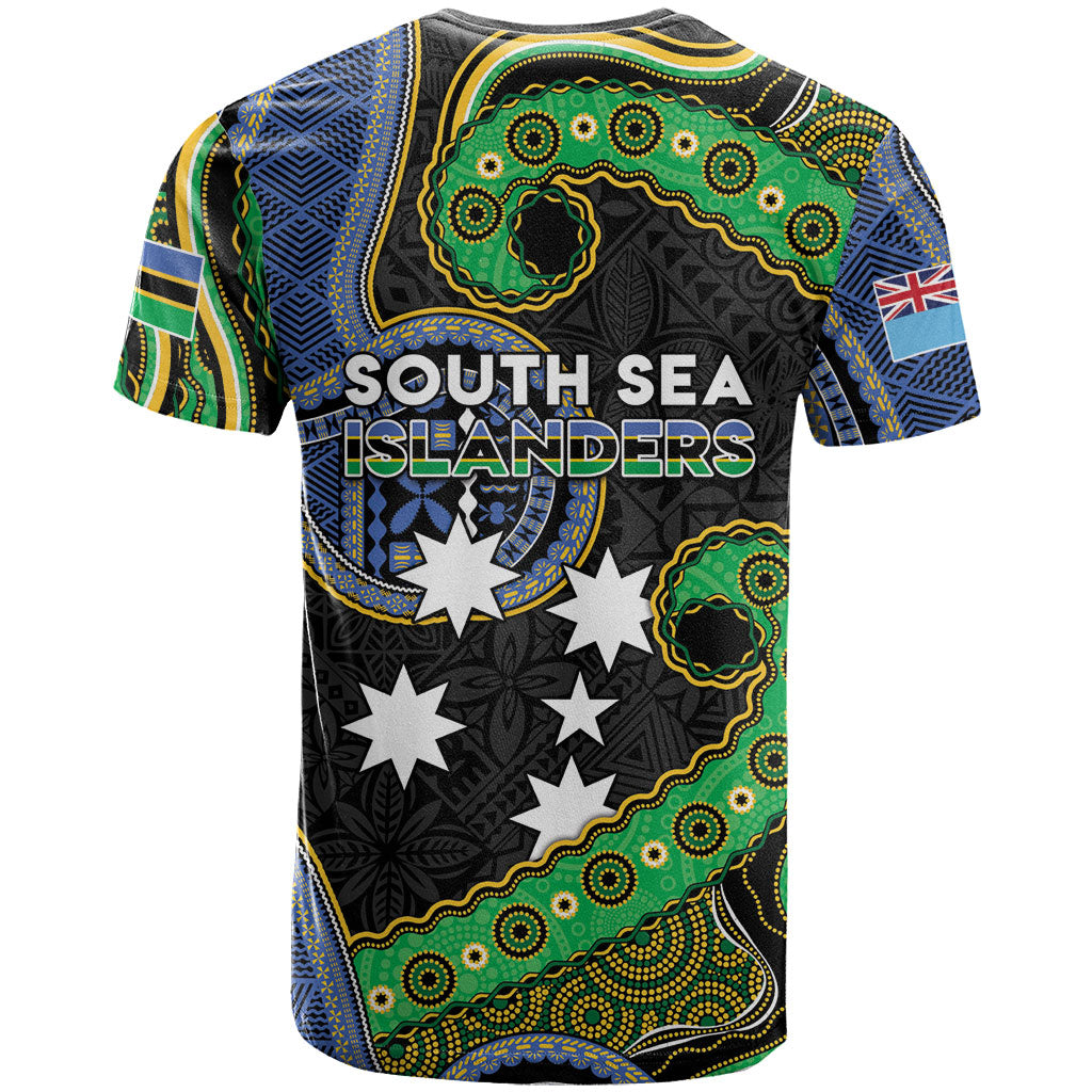 South Sea Islanders And Fiji T Shirt Fijian Coat Of Arms And Southern Cross DT05 - Polynesian Pride