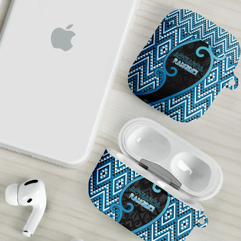 Aotearoa Atua Ranginui AirPods Case Maori Sky Father Koru Patterns