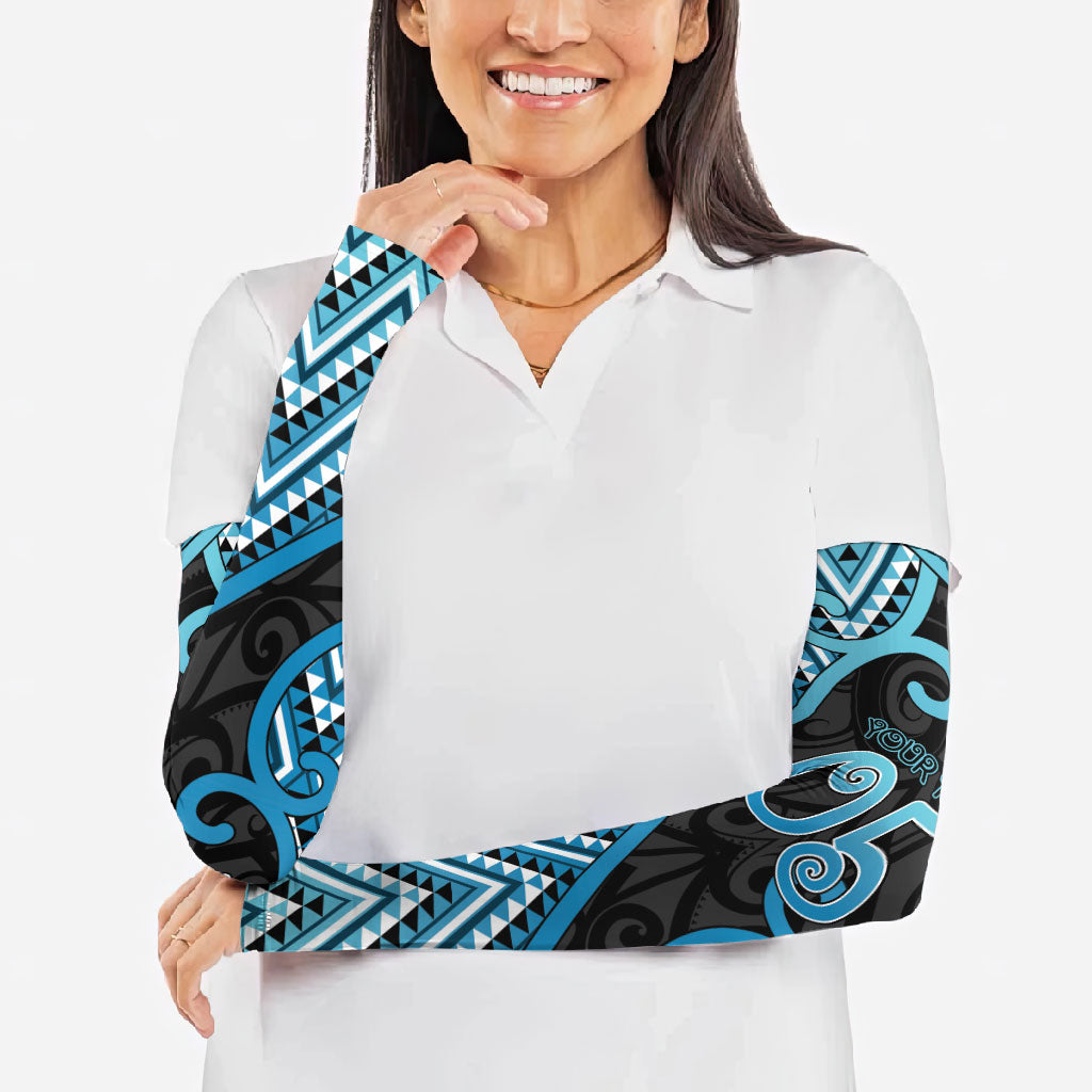Custom Aotearoa Atua Ranginui Arm Sleeves Maori Sky Father Koru Patterns