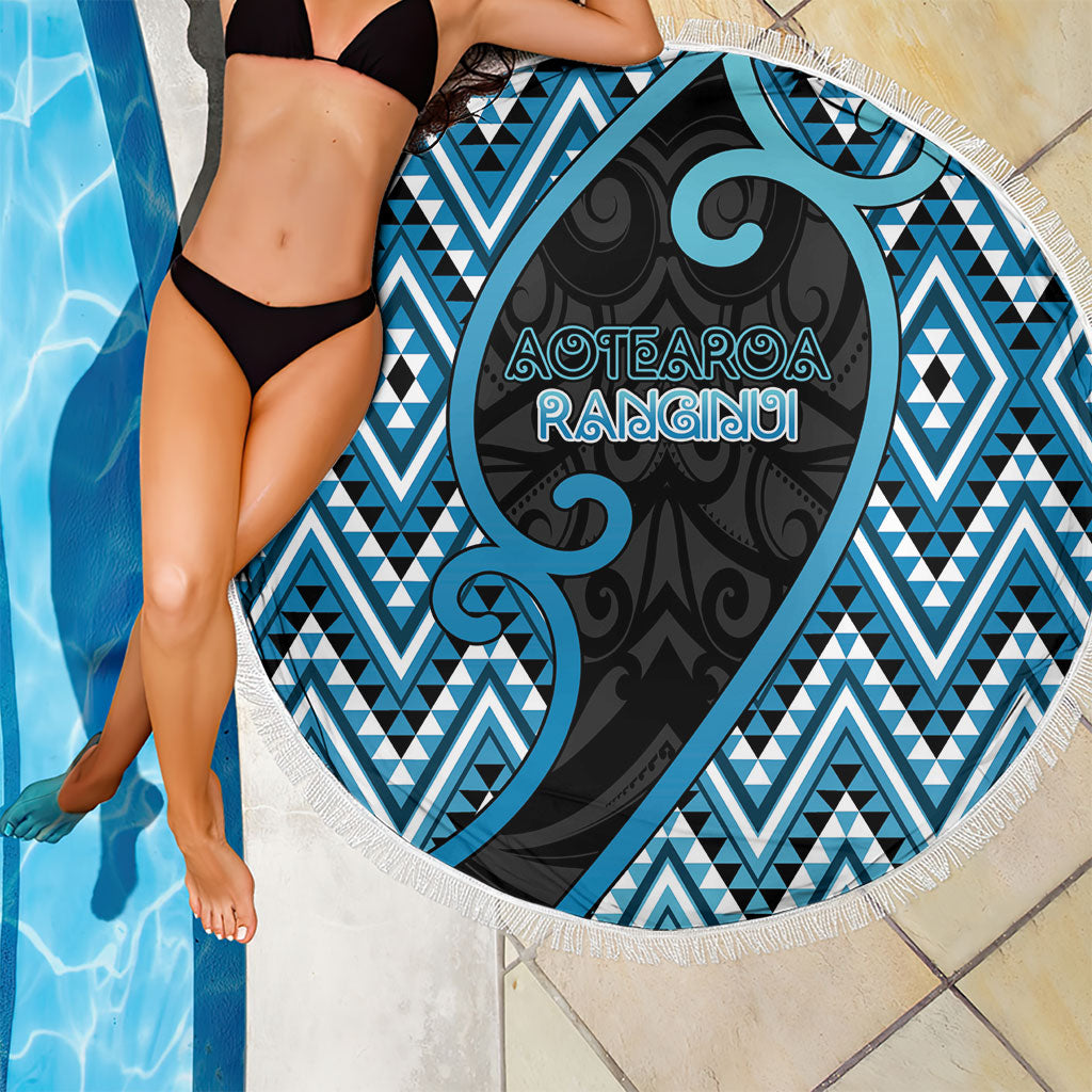 Aotearoa Atua Ranginui Beach Blanket Maori Sky Father Koru Patterns