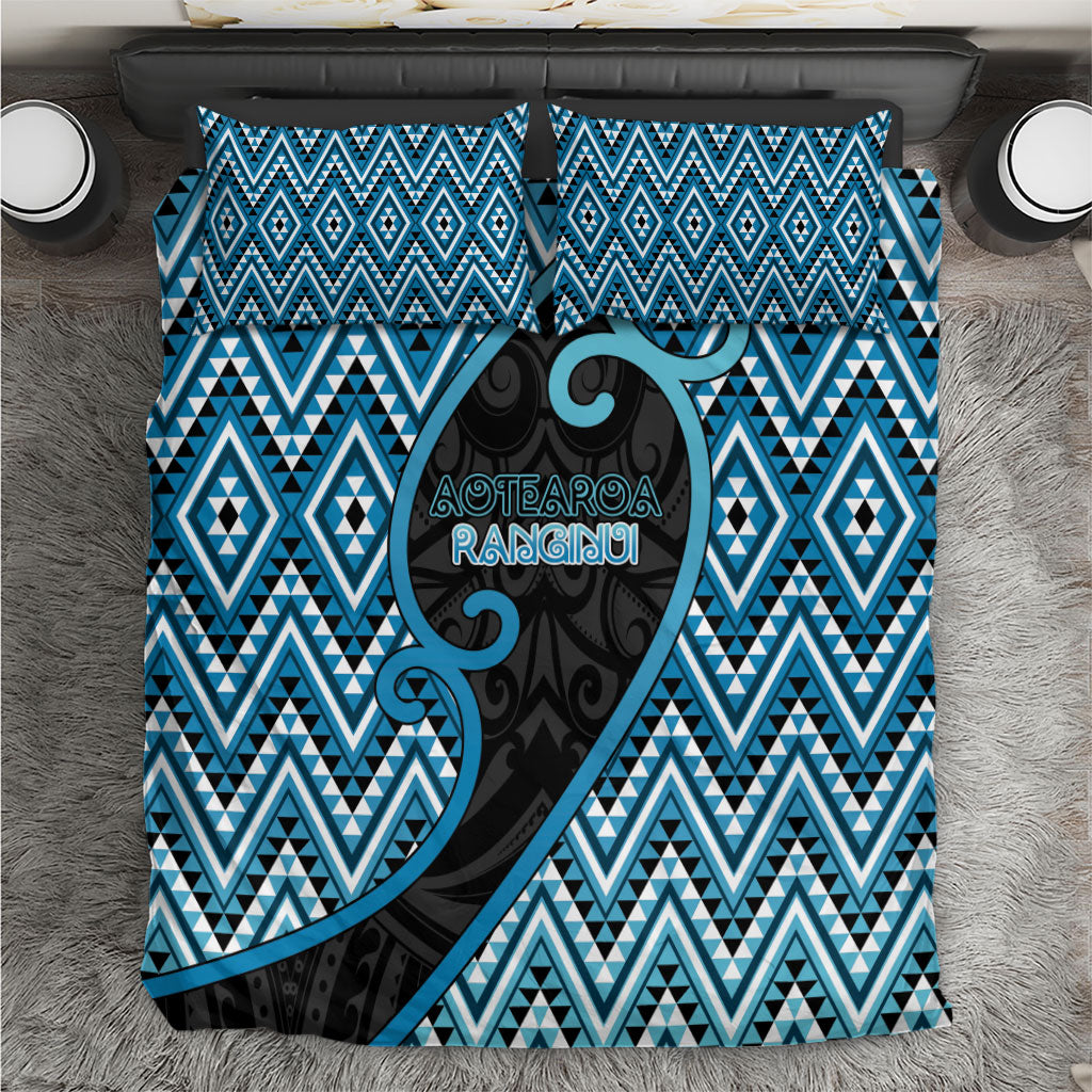 Aotearoa Atua Ranginui Bedding Set Maori Sky Father Koru Patterns