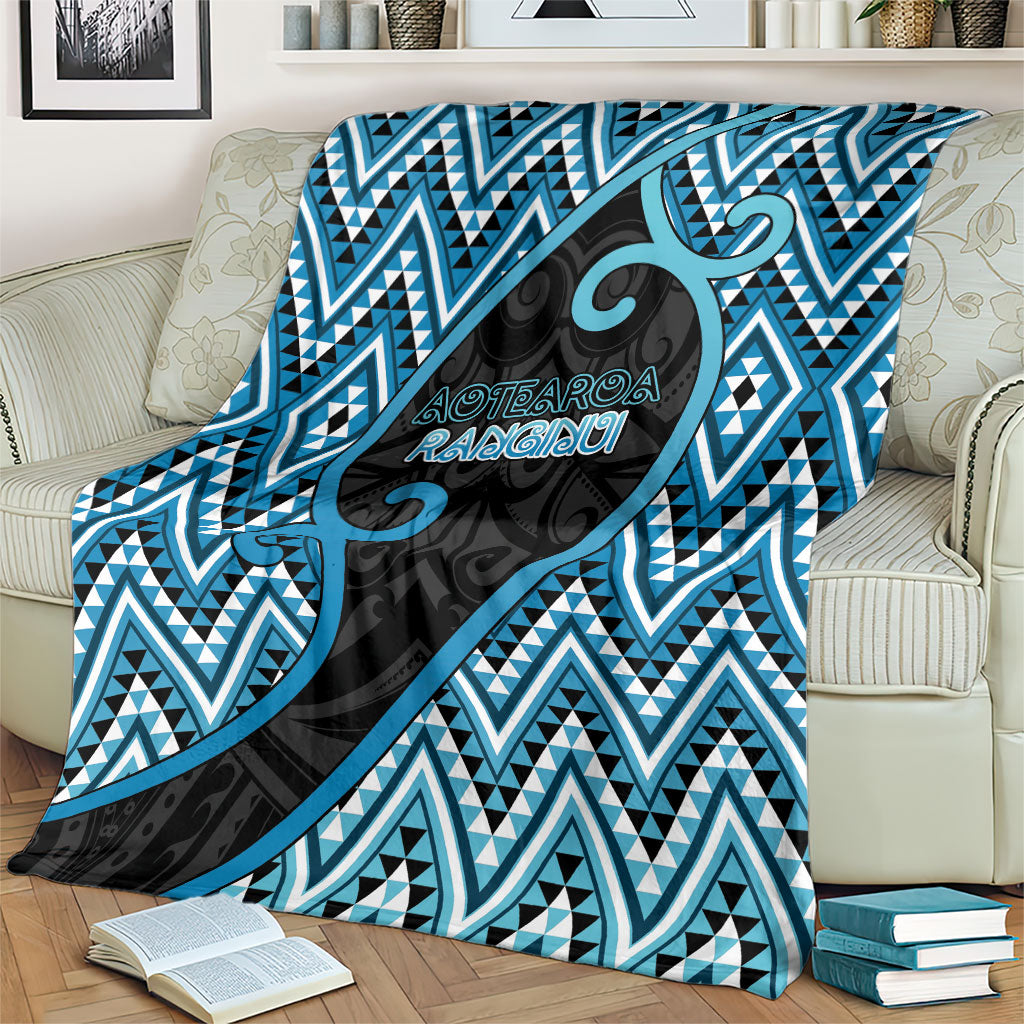 Aotearoa Atua Ranginui Blanket Maori Sky Father Koru Patterns