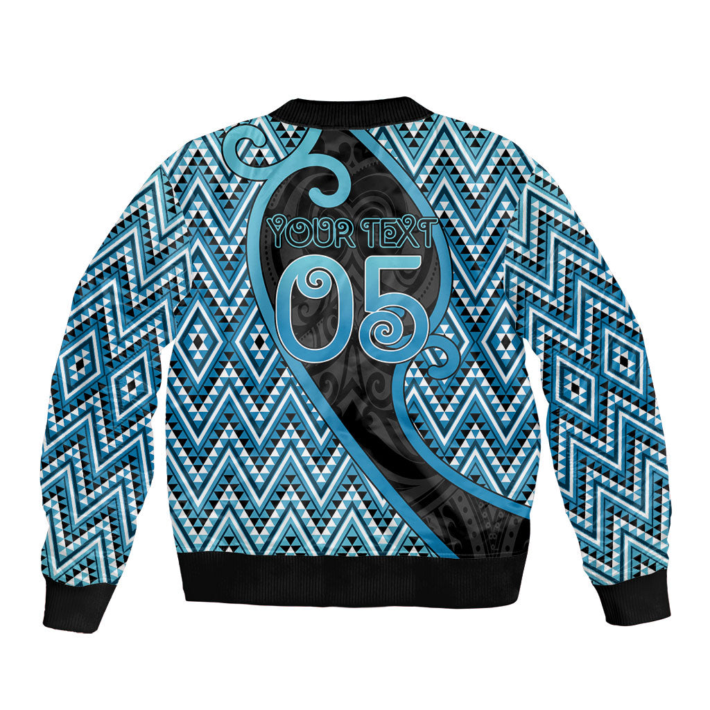 Custom Aotearoa Atua Ranginui Bomber Jacket Maori Sky Father Koru Patterns
