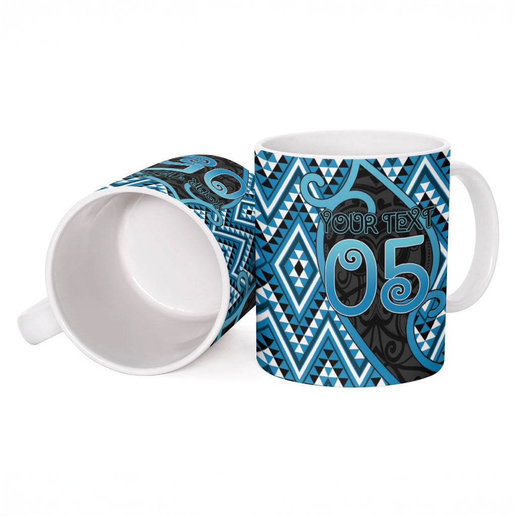 Custom Aotearoa Atua Ranginui Ceramic Mug Maori Sky Father Koru Patterns