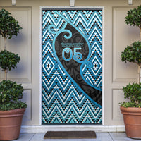 Custom Aotearoa Atua Ranginui Door Cover Maori Sky Father Koru Patterns