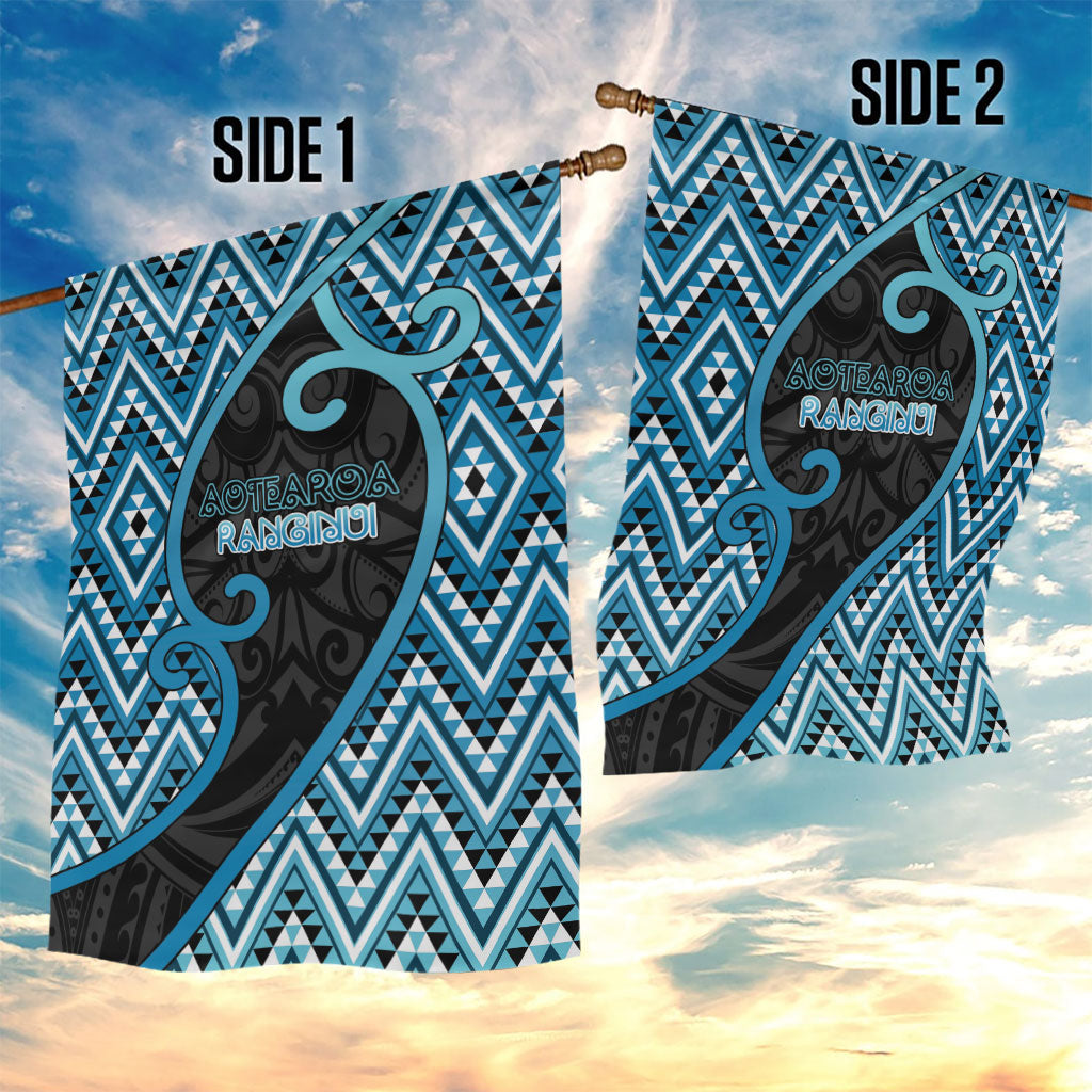 Aotearoa Atua Ranginui Garden Flag Maori Sky Father Koru Patterns