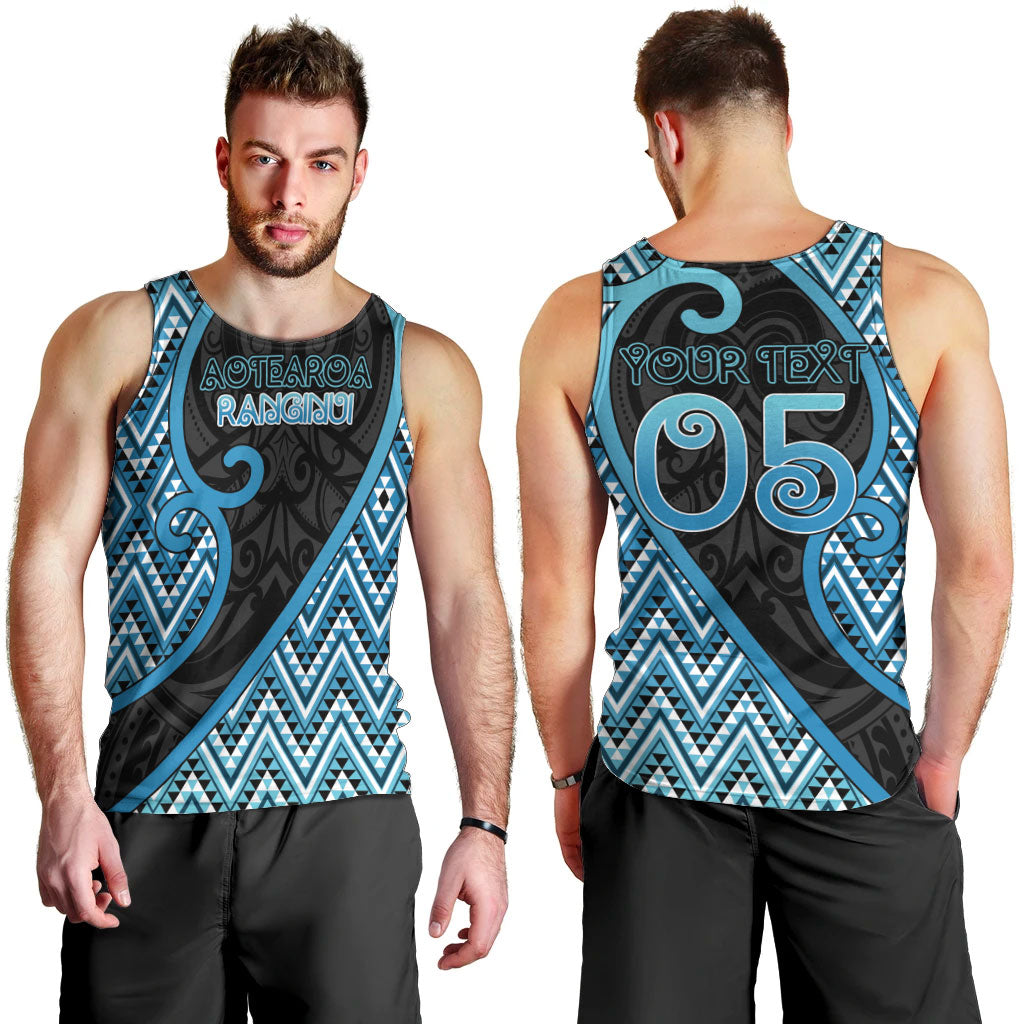 Custom Aotearoa Atua Ranginui Men Tank Top Maori Sky Father Koru Patterns