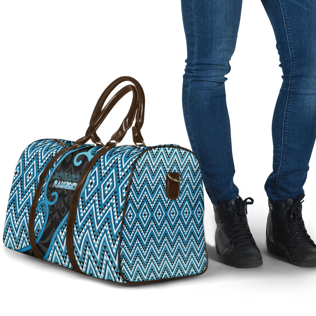 Aotearoa Atua Ranginui Travel Bag Maori Sky Father Koru Patterns