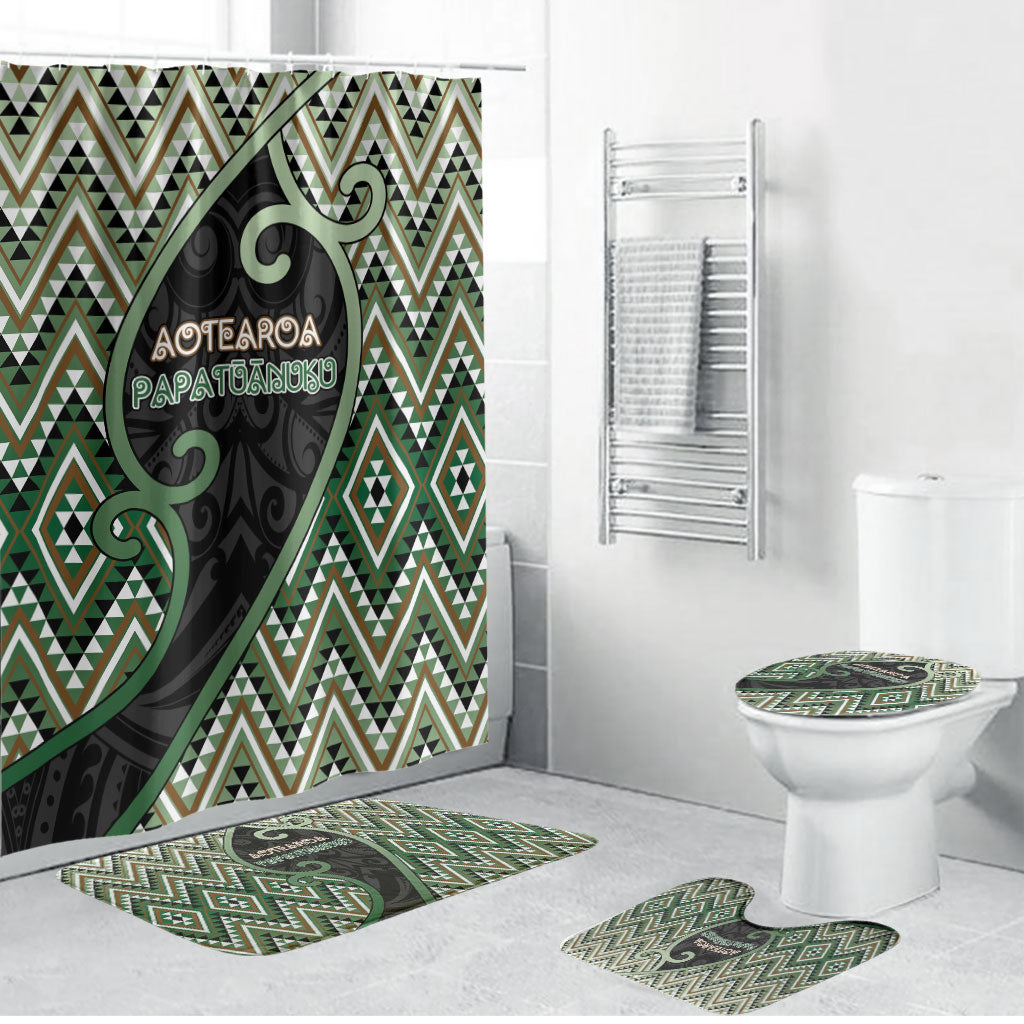 Aotearoa Atua Papatuanuku Bathroom Set Earth Mother Father Koru Patterns
